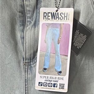 Rewash Light Blue High Rise Flare Jeans 12/31